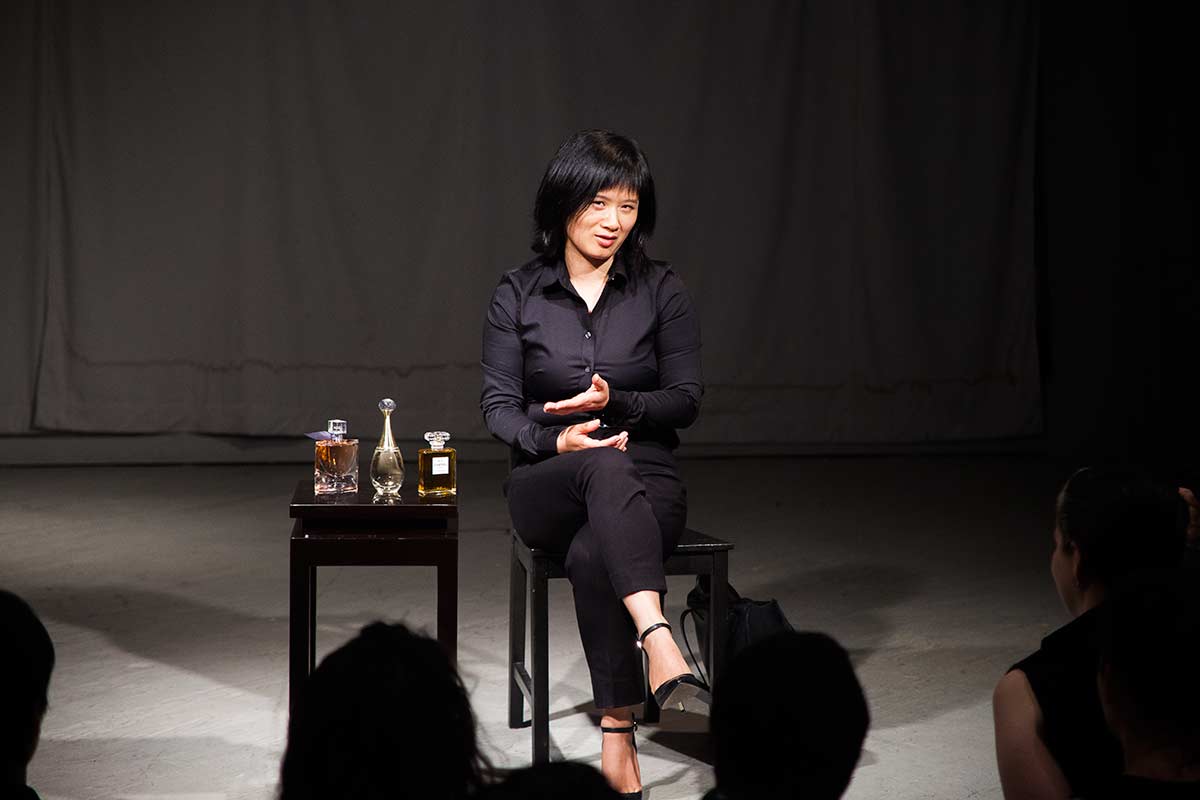 Chun Hua Catherine Dong introduces her expensive perfumes and tells stories about her life related to shame