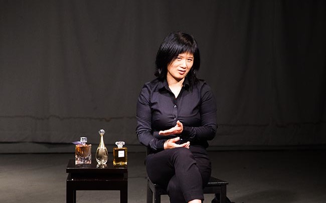 Chun Hua Catherine Dong introduces her expensive perfumes and tells stories about her life related to shame