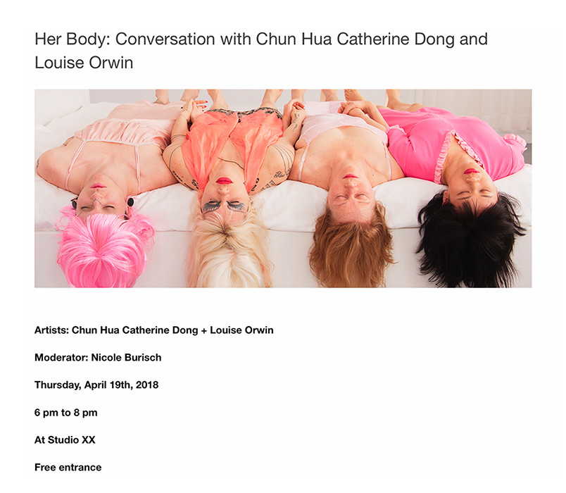 Chun Hua Catherine Dong's artist talk at Studio XX