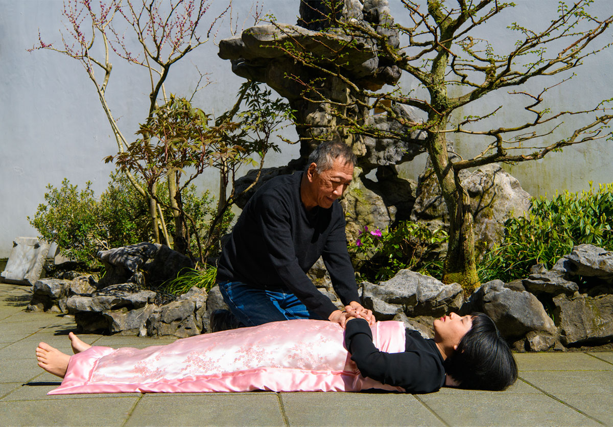 Chun Hua Catherine Dong was touched by Paul Wang at Chinese Garden in Vancouver