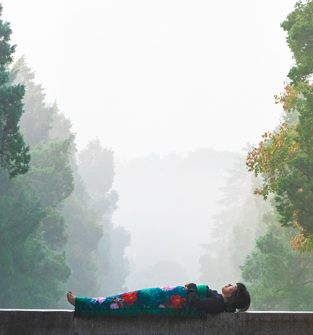 Chun Hua Catherine Dong celebrates her death and sleeps  in nature in Nanjing